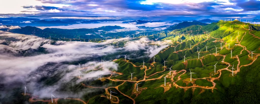 Yuanjiang Wind Farm in Xing’an, Guilin, Guangxi Zhuang Autonomous Region