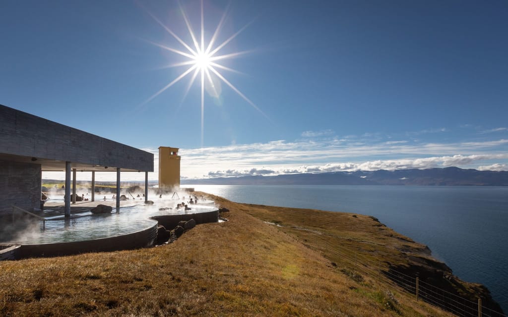 Geothermal sea baths in North Iceland