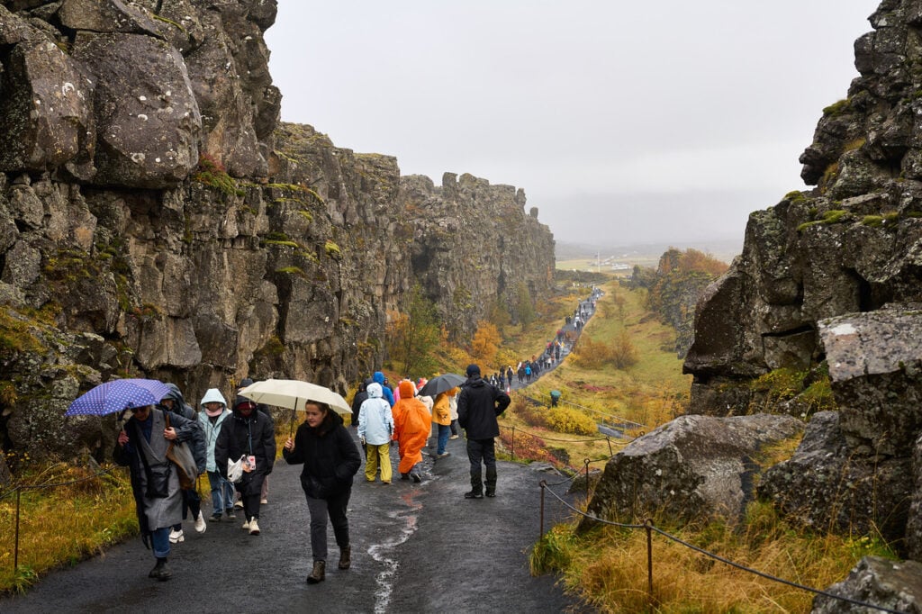 Wind and rain at Þingvellir