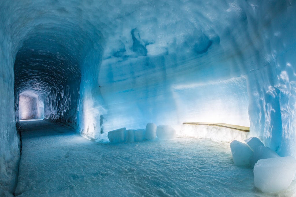 Into the glacier hallway