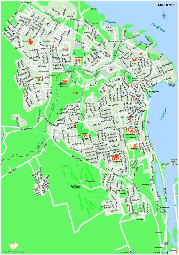 Map of Akureyri - Icelandic Times