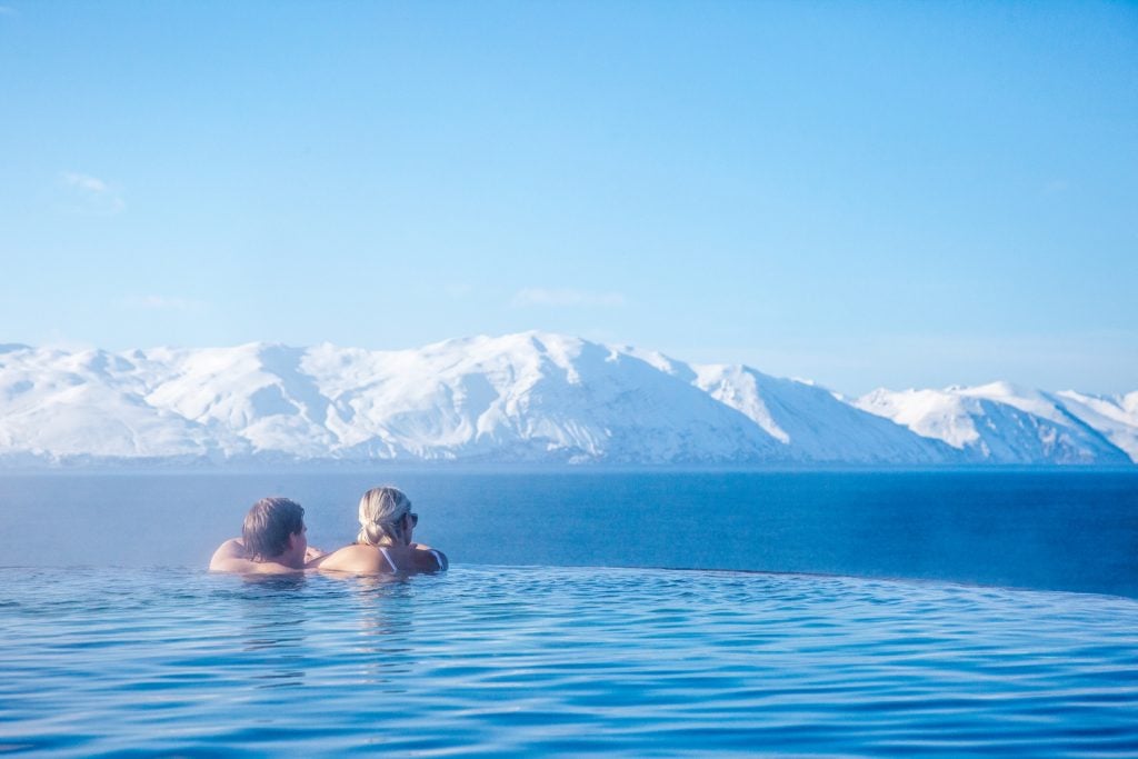 Hot sea baths North Iceland